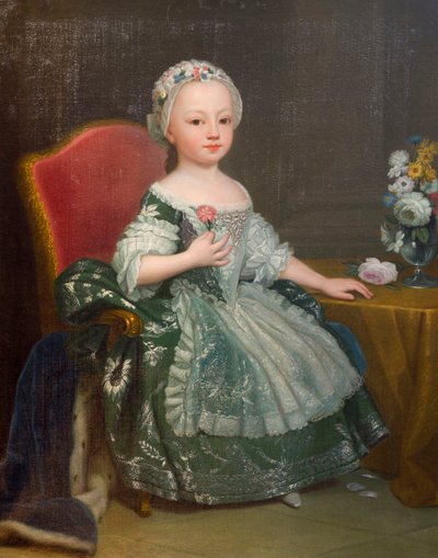 Savoyai Mária Terézia (1756-1803), Artois leendő grófnőjének portréja, Giuseppe Dupra (1703-1784), olaj, vászon alkotó: Giuseppe Duprà