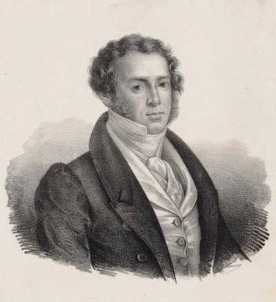 Saverio Mercadante zeneszerző portréja 1795-1870. alkotó: Giuseppe Gozzini