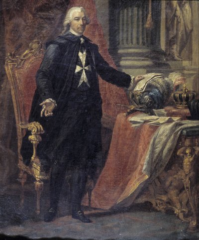 Giuseppe Grech (1755-1787) M. de Rohan portréja. 14 x 11 cm. alkotó: Giuseppe Grech