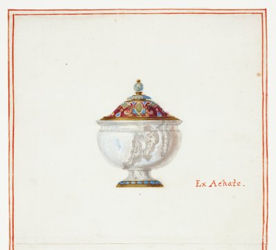 Achát borítású tál alkotó: Giuseppe Grisoni
