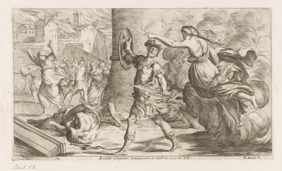 Geest van Creüsa verhitt aan Aeneas Aeneast a szobor és az üreg árnyéka szólítja meg (cím a tárgyon) Omzwervingen van Aeneas (sorozat címe) L