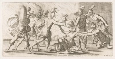 Görög sleuren Cassandra uit de tempel Haj: Priamea Virgo a templomhoz húzódik (cím a tárgyon) Omzwervingen van Aeneas (sorozat címe) L