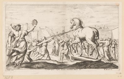 Behozzák a trójai falót Scandit equus ruptos Fatalis machina muros (cím a tárgyon) Aeneas vándorlásai (sorozat címe) L