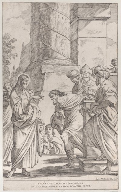1. tábla: Szent Máté elhívása, 1678. alkotó: Giuseppe Maria Mitelli