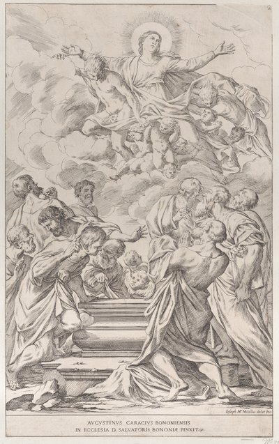 2. tábla: Szűz mennybemenetele, 1678. alkotó: Giuseppe Maria Mitelli