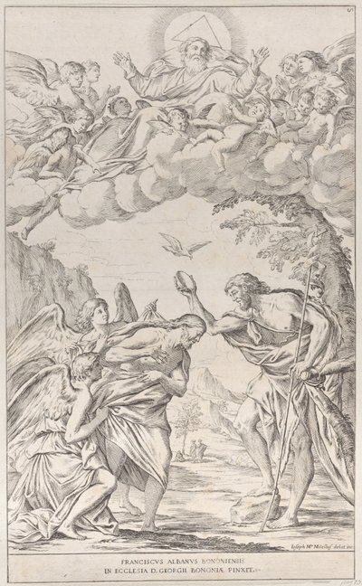 8. tábla: Krisztus megkeresztelkedése, 1678. alkotó: Giuseppe Maria Mitelli