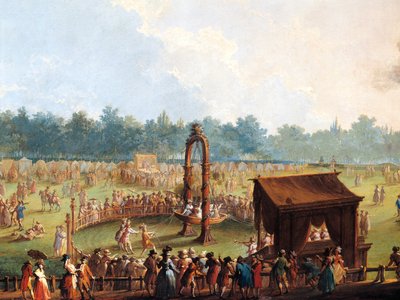 Ünnep Cascine-ban III. Ferdinánd tiszteletére, Játékok a nagytölgyes réten alkotó: Giuseppe Maria Terreni