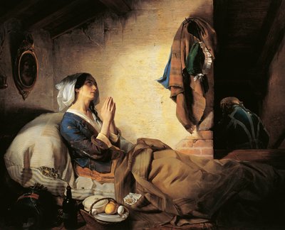 Elhagyott vagy elesett nő alkotó: Giuseppe Molteni