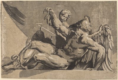 Szaturnusz alkotó: Giuseppe Nicolo Vicentino, after Giovanni Antonio Pordenone