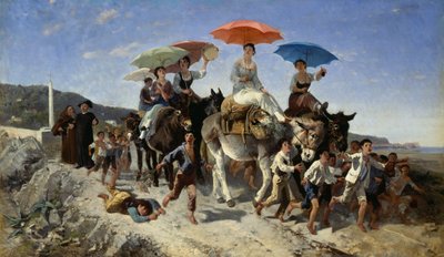 Esküvői körmenet (olaj, vászon) alkotó: Giuseppe Palizzi