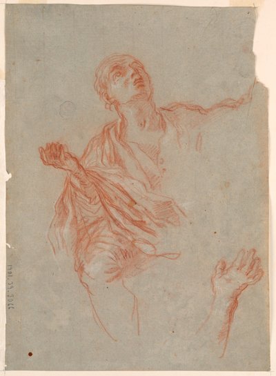 Rajz, Gyászolók karjának, kezének és drapériájának tanulmányai, 18. század vége alkotó: Giuseppe Passeri
