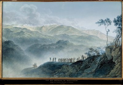 Kilátás Montenotte magaslatára – Massena és Laharp tábornok a támadást nézi, április 12. alkotó: Giuseppe Pietro Bagetti