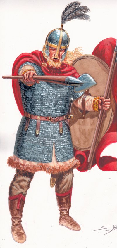 Barbár vezér (vizigót gót vagy vandál) alkotó: Giuseppe Rava