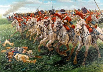 Első birodalom: A Royal Scots Greys, Skót Sárkányos Sárkányezred, a Waterloo alkotó: Giuseppe Rava