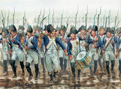 First empire: infantry de line francaise en 1805 - Első birodalom: francia gyalogság 1805-ben - Illusztráció: Giuseppe Rava alkotó: Giuseppe Rava