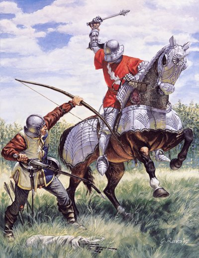 A két rózsa háborúja (1455-1485): A két rózsák háborúja: a Yorki és a Lancaster-ház közötti csata - A két rózsák háborúja: a Yorki és a Lancaster-ház közötti csata. alkotó: Giuseppe Rava