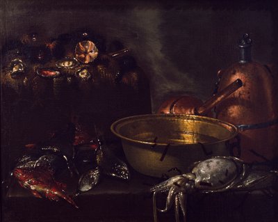 Csendélet halakkal (olaj, vászon) alkotó: Giuseppe Recco