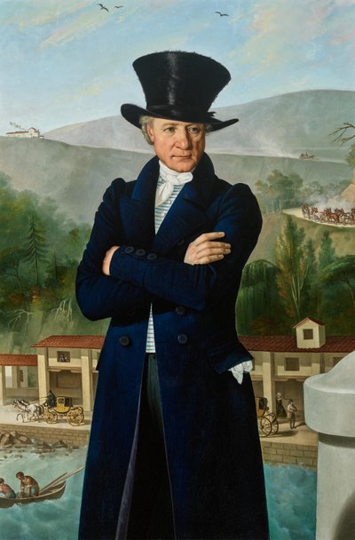 Paolo Preinitsch (Rosegg 1762 - 1840 Trieszt) szállítmányozási vállalkozó a trieszti kikötőben. alkotó: Giuseppe Tominz