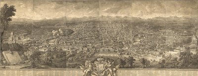Giuseppe Vasi Az Alma Città di Roma kilátója a Monte Gianciolo felől nézve alkotó: Giuseppe Vasi