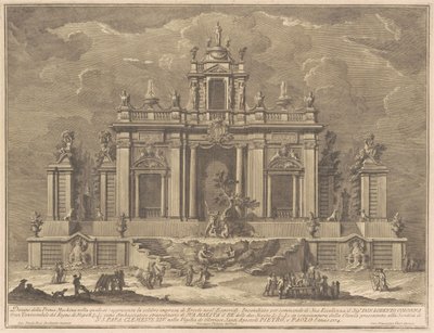 A Prima Macchina Kínában 1774: Herkules és a sárkány a Hesperidák kertjében alkotó: Giuseppe Vasi, after Giuseppe Palazzi, after Paolo Posi