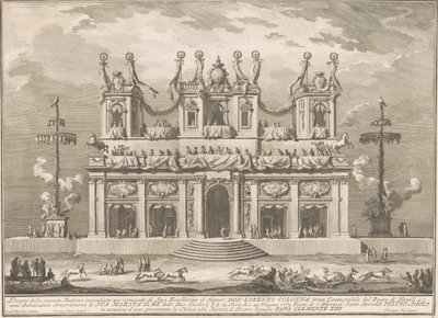 A Seconda Macchina az 1765-ös kínai kínai számára: Cockaigne oszlopokkal díszített épület alkotó: Giuseppe Vasi, after Giuseppe Palazzi, after Paolo Posi