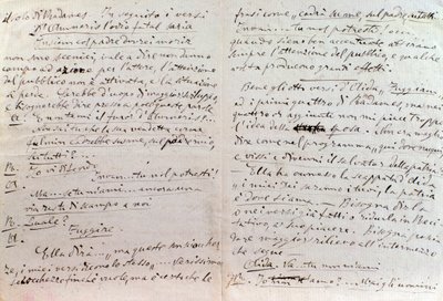 Giuseppe Verdi kézzel írt levele Antonio Ghislanzoninak, az Aida-librettók szerzőjének alkotó: Giuseppe Verdi