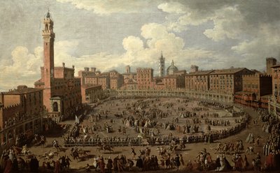 A Palio, Piazza del Campo, Siena alkotó: Giuseppe Zocchi