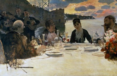 Ebéd a Posillipóban, 1879 körül (olaj, vászon) alkotó: Giuseppe or Joseph de Nittis