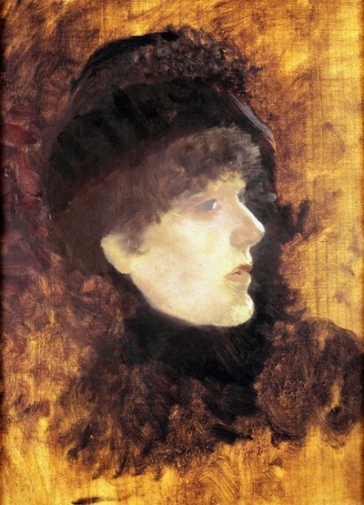 Sarah Bernhardt portréja. Giuseppe De Nittis (1846-1884) festménye alkotó: Giuseppe or Joseph de Nittis