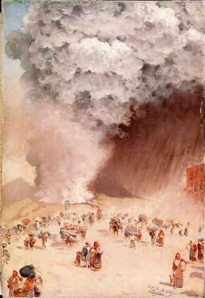 Hamueső vagy „a Vezúva kitörése”” Giuseppe De Nittis festménye alkotó: Giuseppe or Joseph de Nittis
