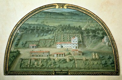 Colle Salvetti, a Medici-villák kilátását ábrázoló lunetták sorozatából, 1599 (tempera a panelen) alkotó: Giusto Utens