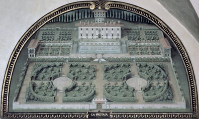Villa della Pretaia a Medici-villákat ábrázoló lunetták sorozatából alkotó: Giusto Utens