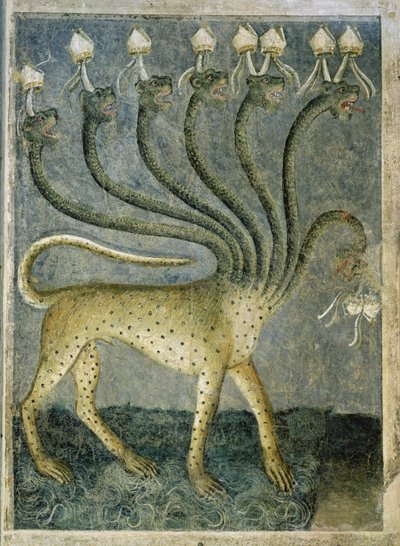 A tengerből jövő hétfejű vadállat, 1360-70 alkotó: Giusto di Giovanni de Menabuoi