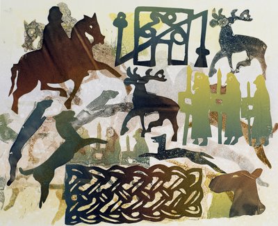 Ősi utazók, 1995 (monotípia) alkotó: Gloria Wallington