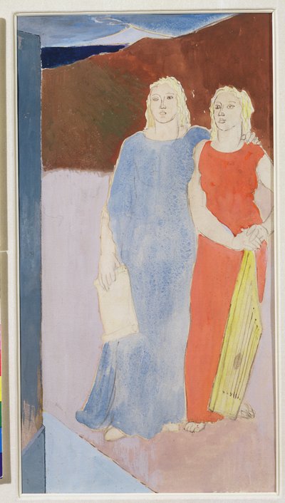 Két múzsa egy költő sírjánál, 1937 alkotó: Glyn Warren Philpot