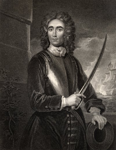John Benbow, W.T. Mote metszete, a „The National Portrait Gallery, Volume IV”, 1820 körül megjelent (litho) alkotó: Godfrey (after) Kneller