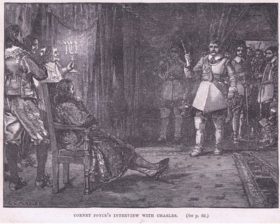Cornet Joyce interjúja I. Charles-lal 1647-ben alkotó: Godfrey C. Hindley