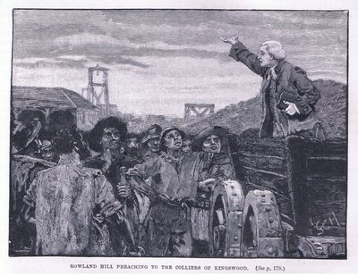Rowland Hill prédikál a kingswoodi gyárosoknak alkotó: Godfrey C. Hindley