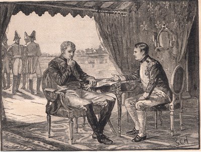 A Tilsiti Szerződés i.sz. 1807 alkotó: Godfrey C. Hindley