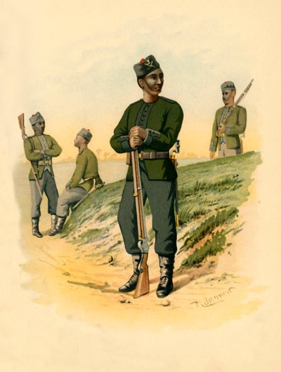 A 3. Gorkhas, 1890. alkotó: Godfrey Douglas Giles