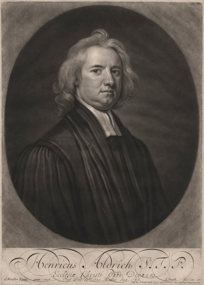 Henricus Aldrich, metszett: John Smith (1652-1743), 1696 (mezzotinta) alkotó: Godfrey Kneller