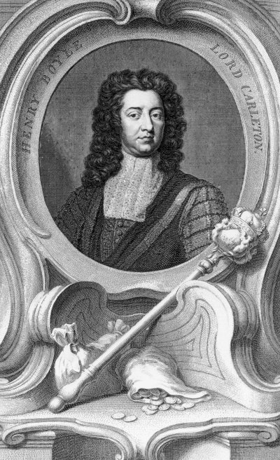 Henry Boyle, Lord Carleton, Jacobus Houbraken metszete, 1740 alkotó: Godfrey Kneller