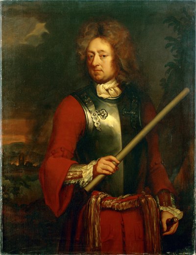 John Churchill, Marlborough hercege, parancsnok a spanyol örökösödési háborúban, győzelmek a francia seregek felett Blenheimben ... alkotó: Godfrey Kneller