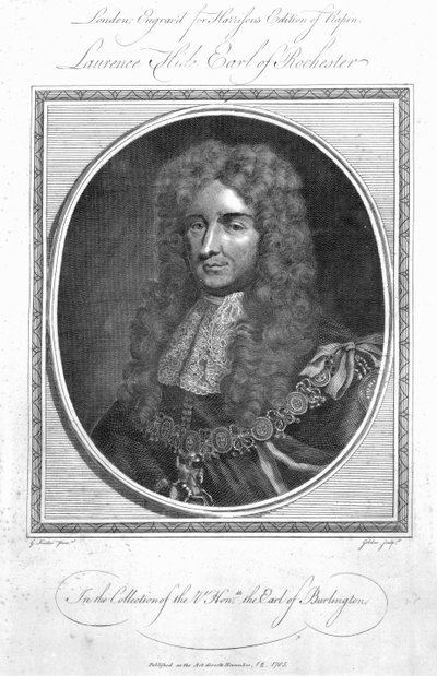 Laurence Hyde, Rochester 1. grófja, metszett: John Goldar, 1785 alkotó: Godfrey Kneller