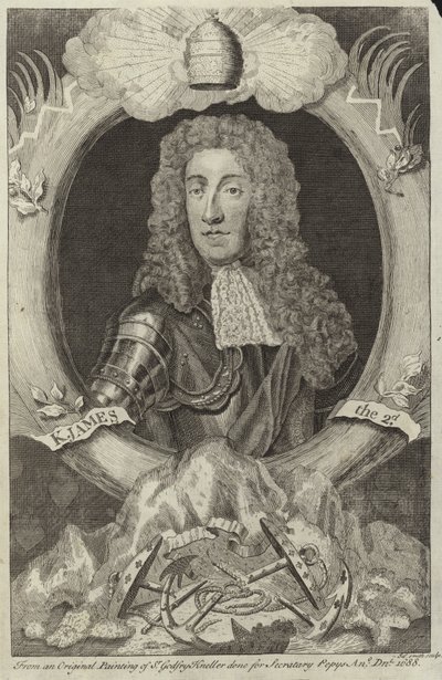 Anglia és Írország II. Jakab portréja alkotó: Godfrey Kneller