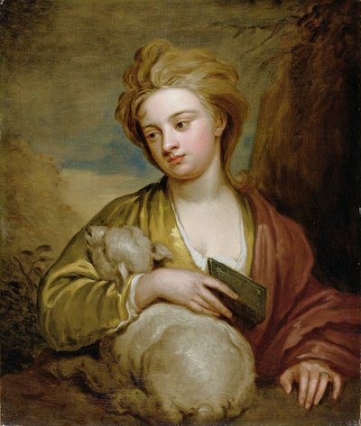 Egy nő portréja, mint Szent Ágnes, hagyományosan Voss Katalinként azonosítják, 1705-1710 körül (olaj, vászon) alkotó: Godfrey Kneller