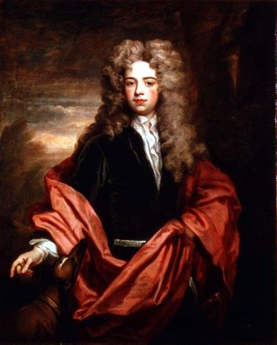 Portréja egy úriember agárral alkotó: Godfrey Kneller