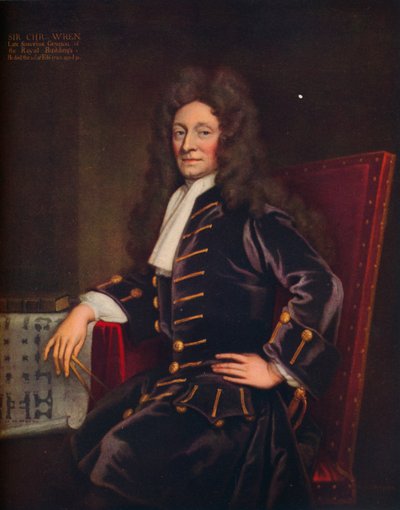 Sir Christopher Wren, 1711 alkotó: Godfrey Kneller