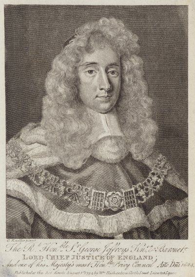 Sir George Jeffreys, walesi bíró alkotó: Godfrey Kneller