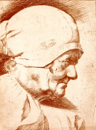 Egy öregasszony feje alkotó: Godfried Schalcken